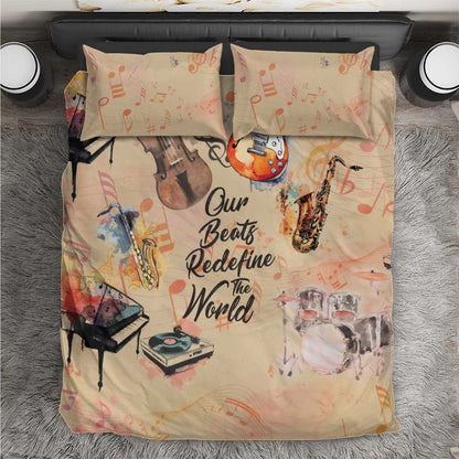 Our Beats Redefine The World African Bedding Set Afro Music