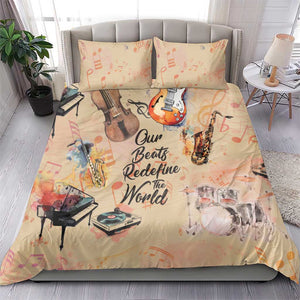 Our Beats Redefine The World African Bedding Set Afro Music