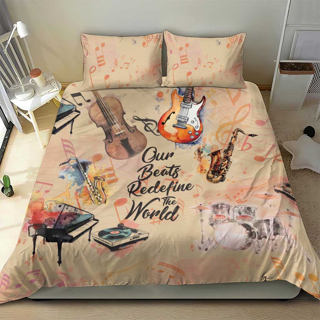 Our Beats Redefine The World African Bedding Set Afro Music