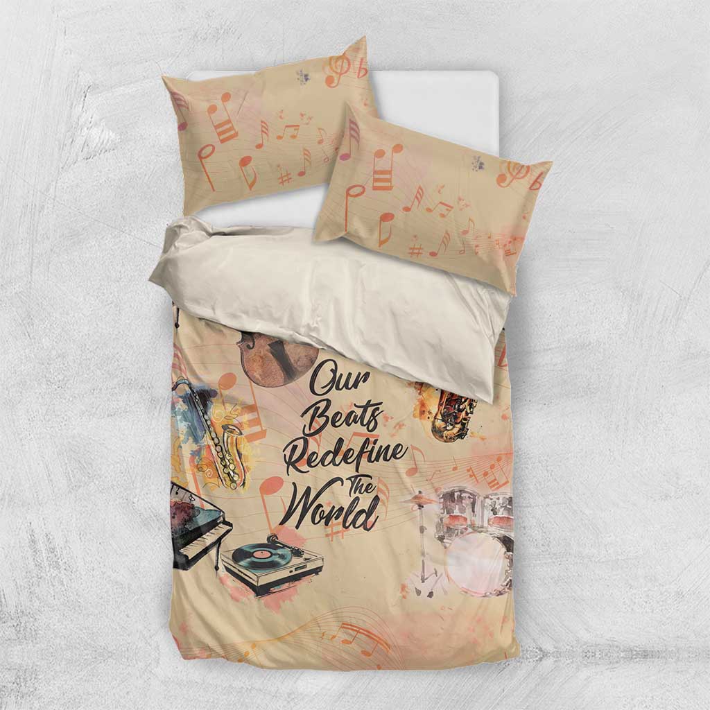 Our Beats Redefine The World African Bedding Set Afro Music