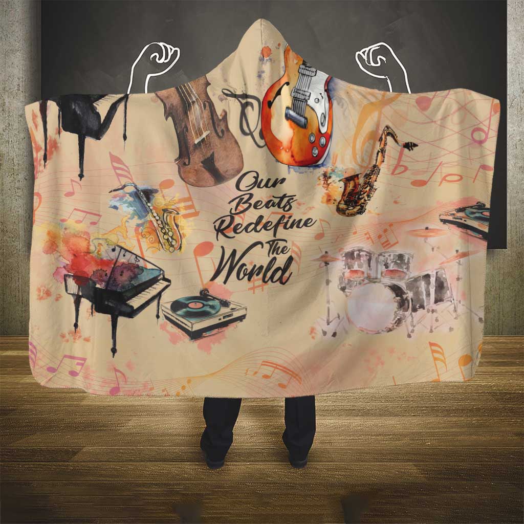 Our Beats Redefine The World African Hooded Blanket Afro Music
