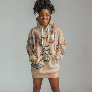 Our Beats Redefine The World African Hoodie Dress Afro Music