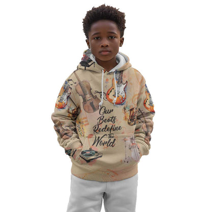Our Beats Redefine The World African Kid Hoodie Afro Music