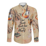 Our Beats Redefine The World African Long Sleeve Button Shirt Afro Music