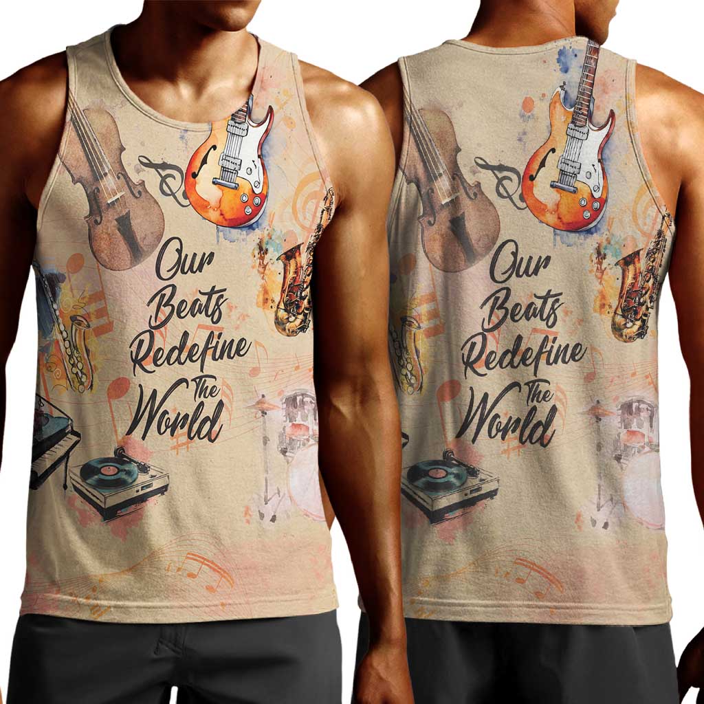 Our Beats Redefine The World African Men Tank Top Afro Music