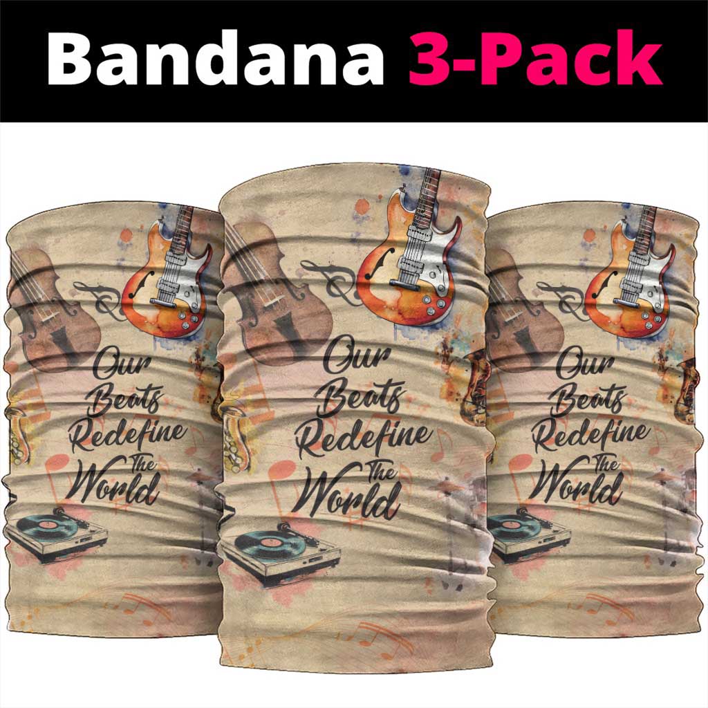 Our Beats Redefine The World African Neck Gaiter Afro Music DT03