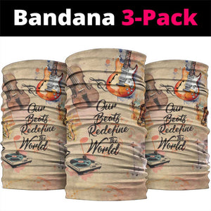 Our Beats Redefine The World African Neck Gaiter Afro Music DT03