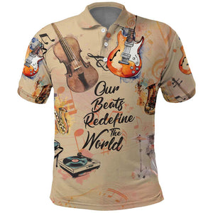 Our Beats Redefine The World African Polo Shirt Afro Music