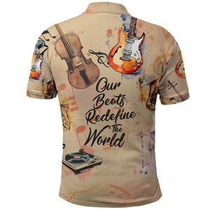 Our Beats Redefine The World African Polo Shirt Afro Music
