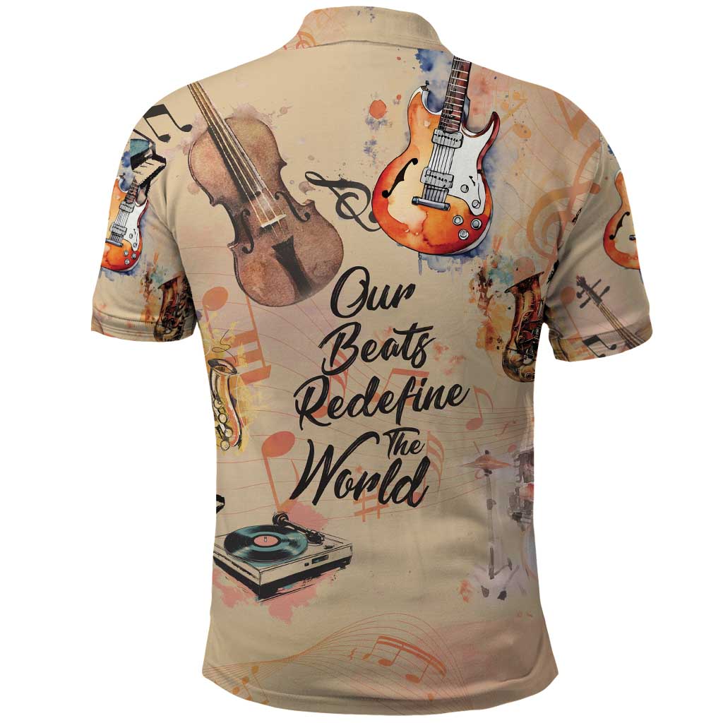 Our Beats Redefine The World African Polo Shirt Afro Music