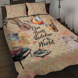 Our Beats Redefine The World African Quilt Bed Set Afro Music