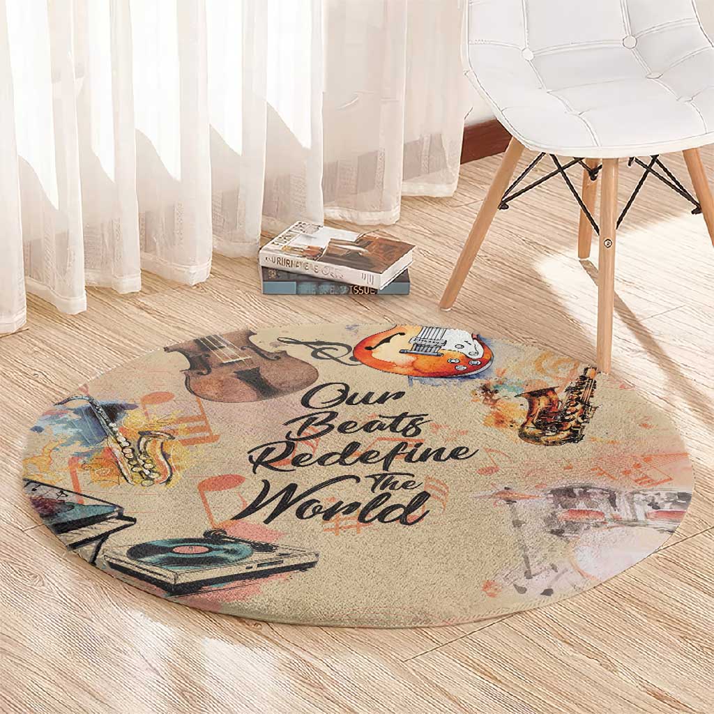Our Beats Redefine The World African Round Carpet Afro Music