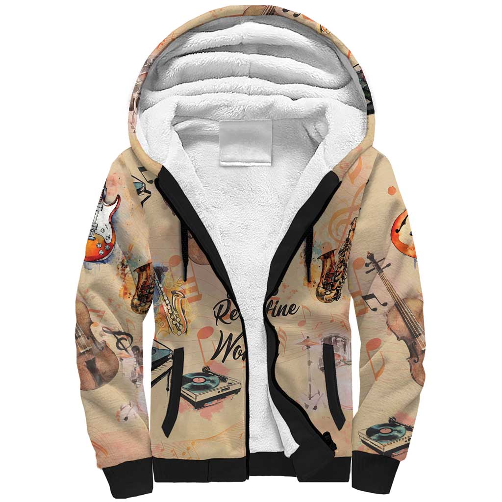 Our Beats Redefine The World African Sherpa Hoodie Afro Music