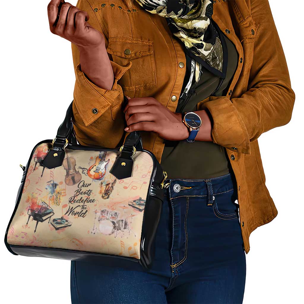 Our Beats Redefine The World African Shoulder Handbag Afro Music