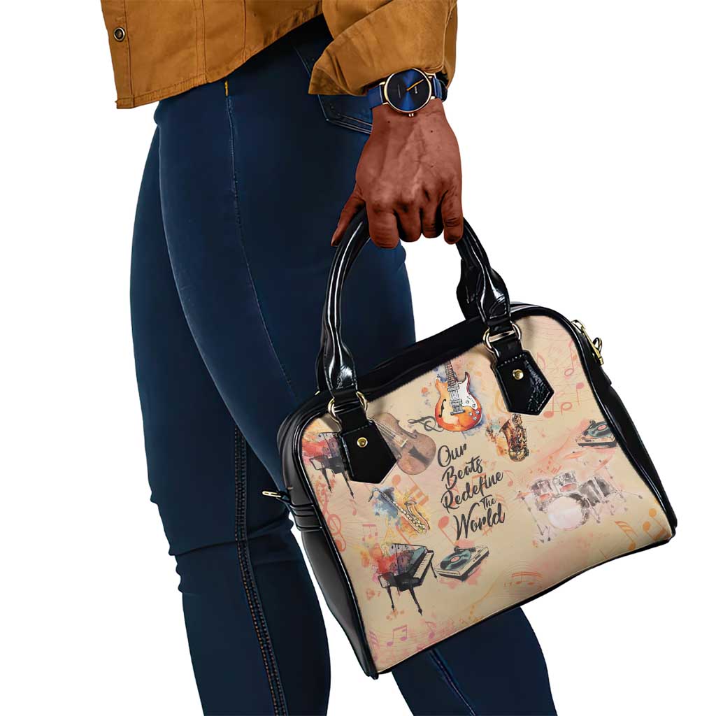 Our Beats Redefine The World African Shoulder Handbag Afro Music