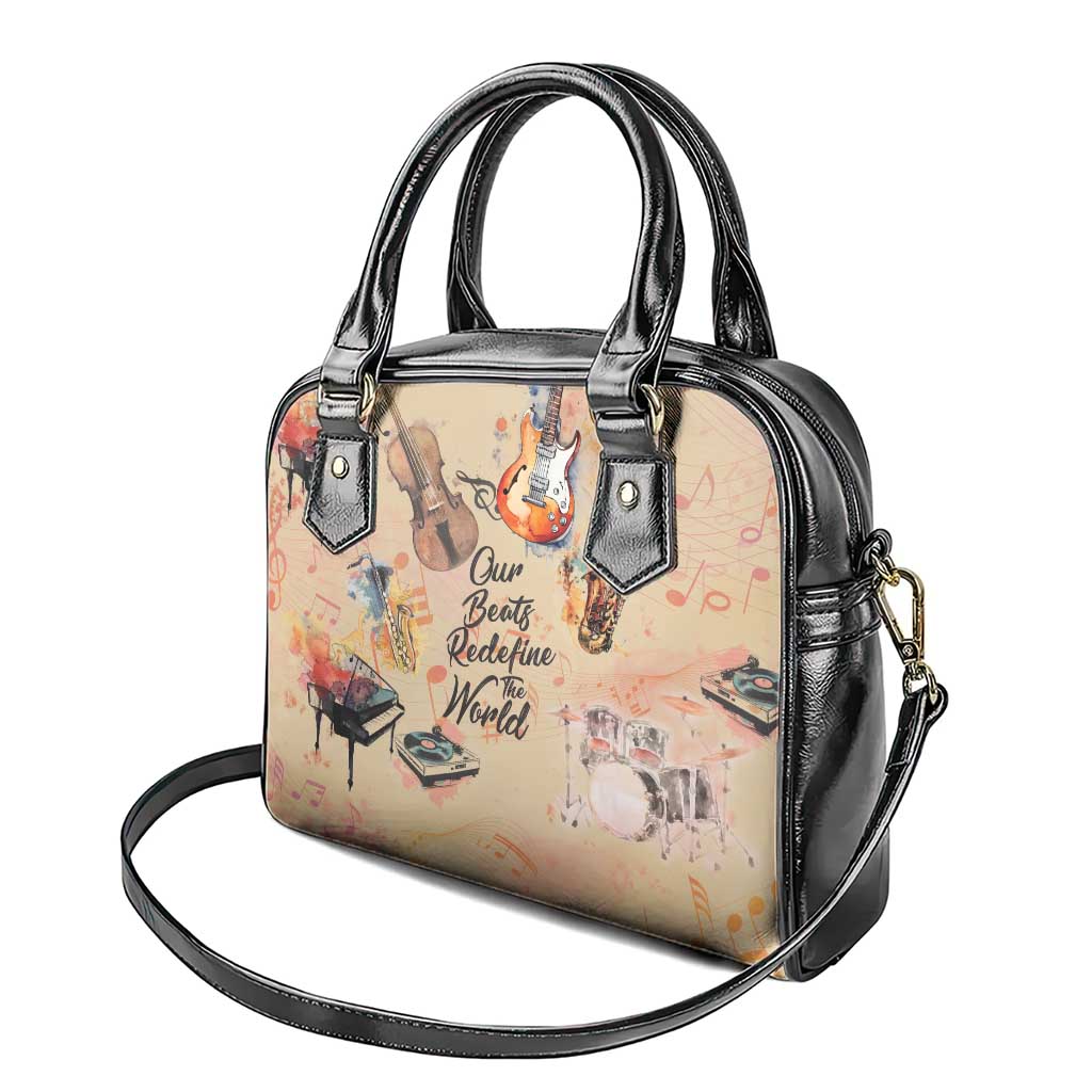 Our Beats Redefine The World African Shoulder Handbag Afro Music