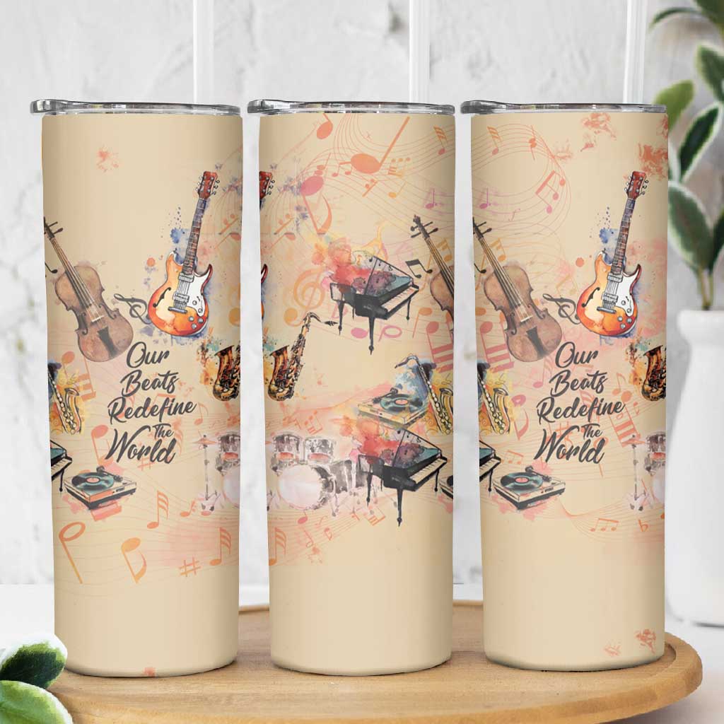 Our Beats Redefine The World African Skinny Tumbler Afro Music