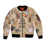 Our Beats Redefine The World African Sleeve Zip Bomber Jacket Afro Music