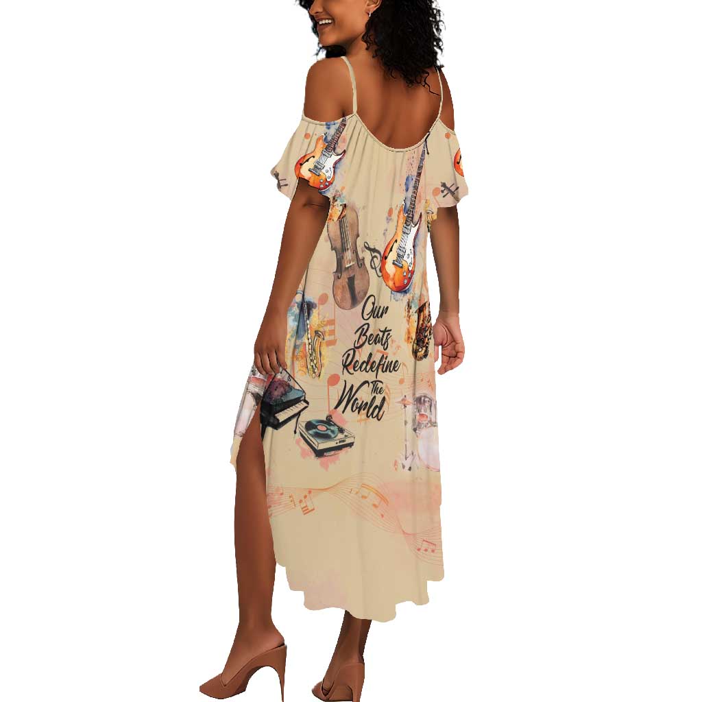 Our Beats Redefine The World African Summer Maxi Dress Afro Music