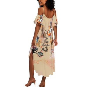 Our Beats Redefine The World African Summer Maxi Dress Afro Music