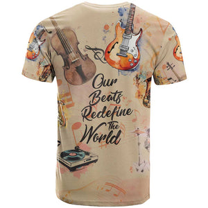 Our Beats Redefine The World African T shirt Afro Music