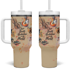 Our Beats Redefine The World African Tumbler With Handle Afro Music