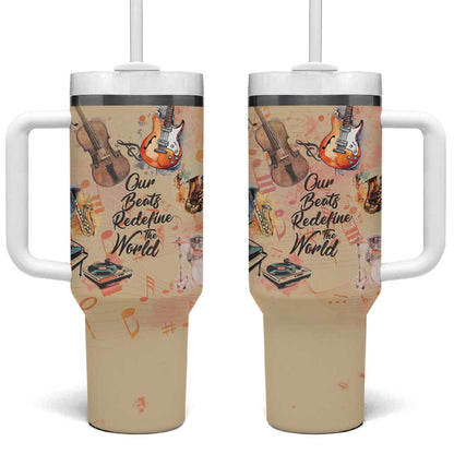 Our Beats Redefine The World African Tumbler With Handle Afro Music