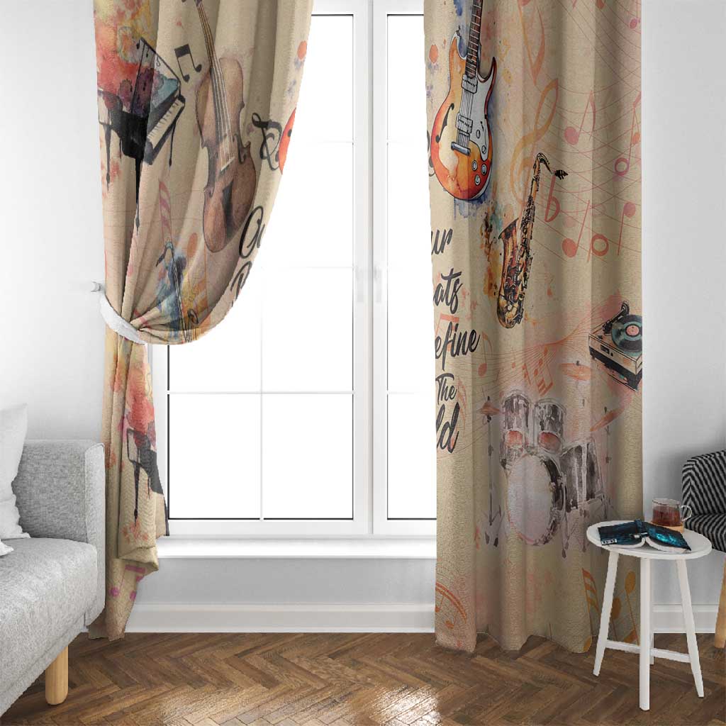 Our Beats Redefine The World African Window Curtain Afro Music