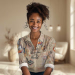 Our Beats Redefine The World African Women Casual Shirt Afro Music