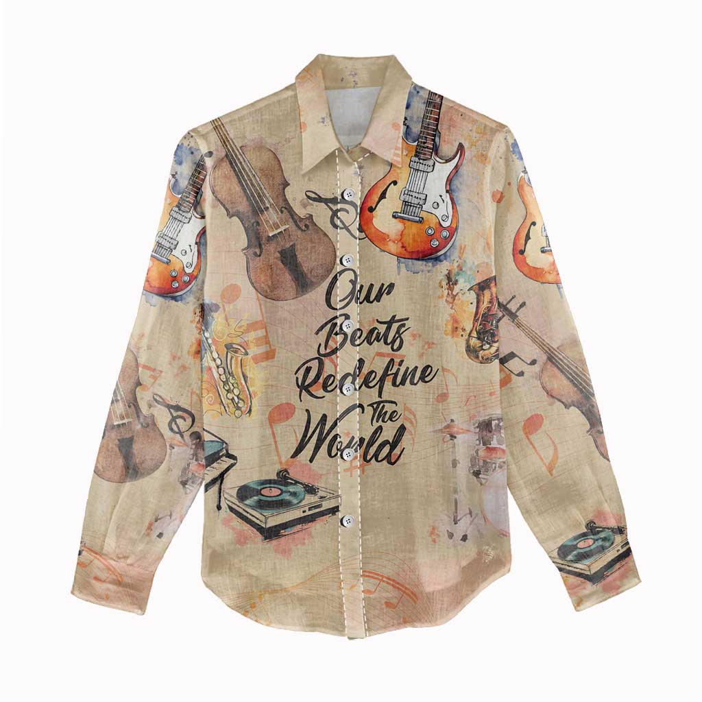 Our Beats Redefine The World African Women Casual Shirt Afro Music
