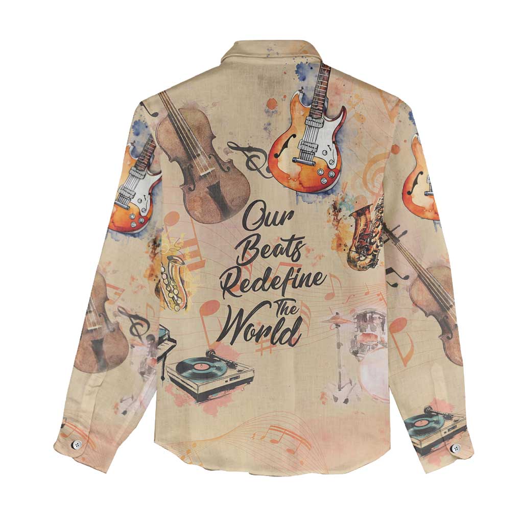 Our Beats Redefine The World African Women Casual Shirt Afro Music