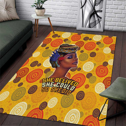 African Women Area Rug She Believed She Could So She Did