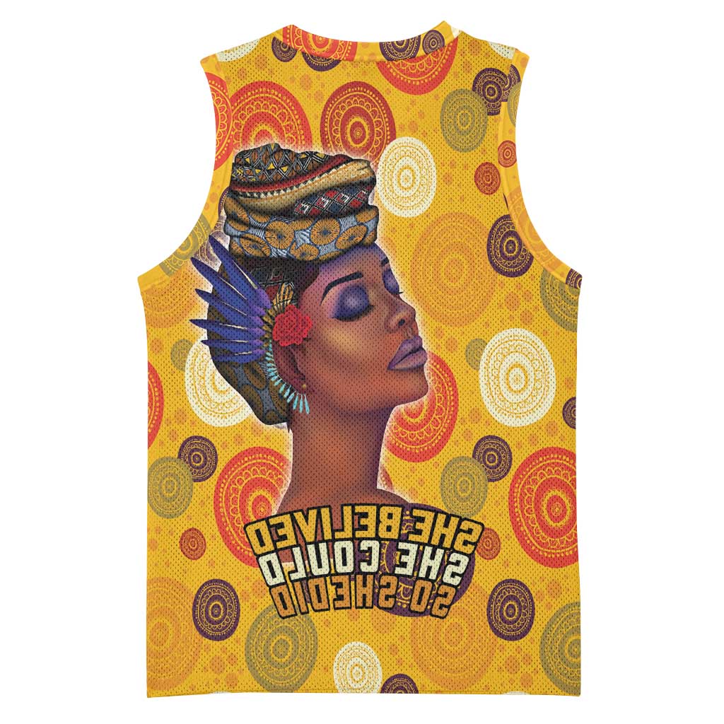 African Women Basketball Jersey She Believed She Could So She Did - African Pride