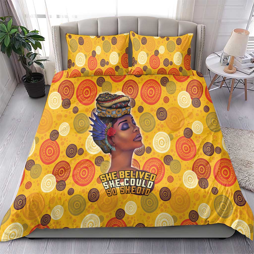 African Women Bedding Set She Believed She Could So She Did