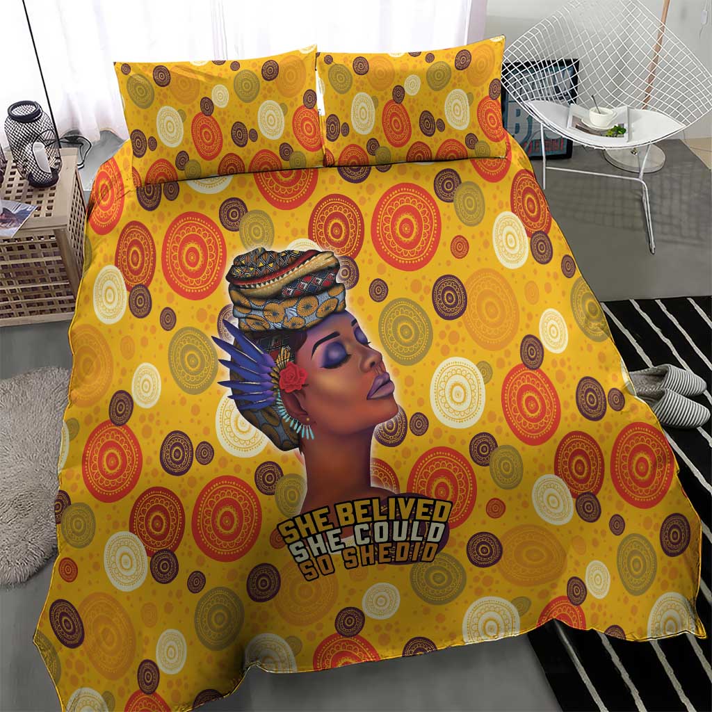 African Women Bedding Set She Believed She Could So She Did
