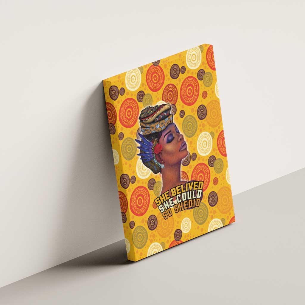 African Women Canvas Wall Art She Believed She Could So She Did