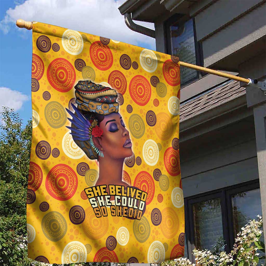 African Women Garden Flag She Believed She Could So She Did