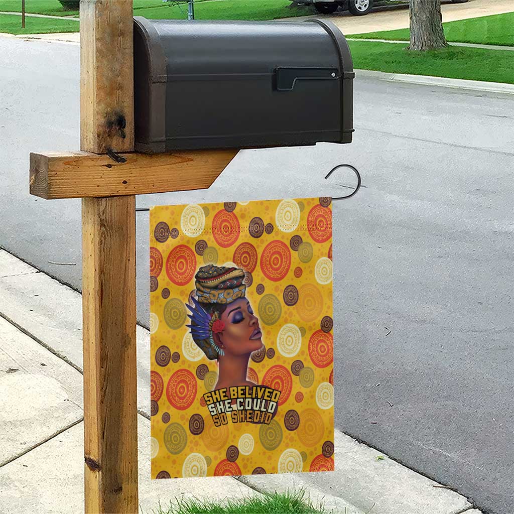 African Women Garden Flag She Believed She Could So She Did