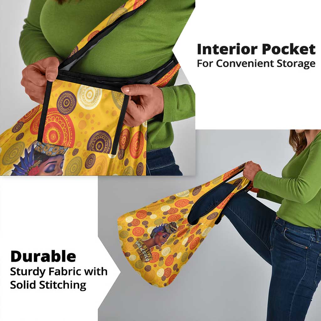 African Women Grocery Bag She Believed She Could So She Did