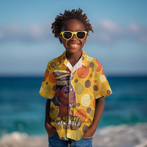 African Women Kid Hawaiian Shirt She Believed She Could So She Did