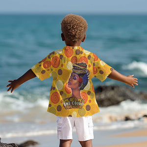 African Women Kid Hawaiian Shirt She Believed She Could So She Did