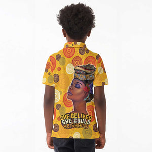 African Women Kid Polo Shirt She Believed She Could So She Did