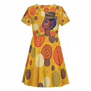 African Women Kid Short Sleeve Dress She Believed She Could So She Did