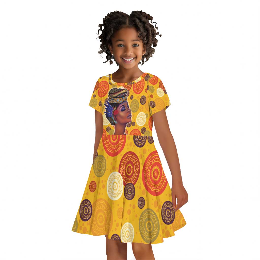 African Women Kid Short Sleeve Dress She Believed She Could So She Did