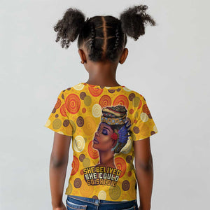 African Women Kid T shirt She Believed She Could So She Did