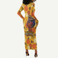 African Women Long Sleeve Bodycon Dress She Believed She Could So She Did DT03