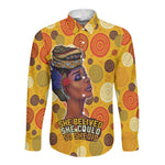 African Women Long Sleeve Button Shirt She Believed She Could So She Did