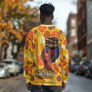 African Women Long Sleeve Shirt She Believed She Could So She Did