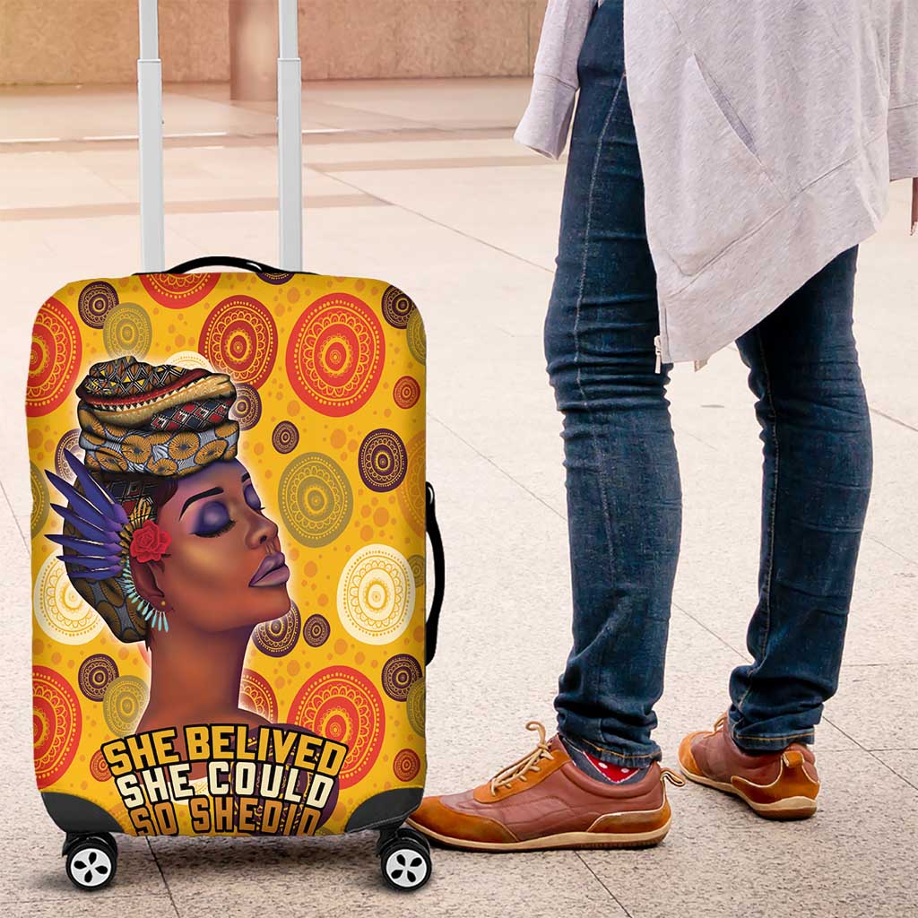 African Women Luggage Cover She Believed She Could So She Did