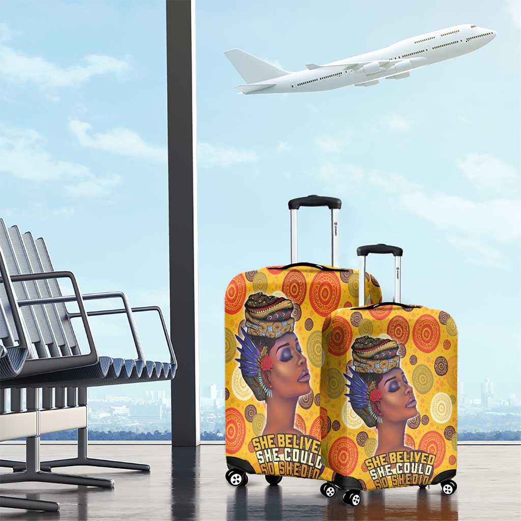 African Women Luggage Cover She Believed She Could So She Did